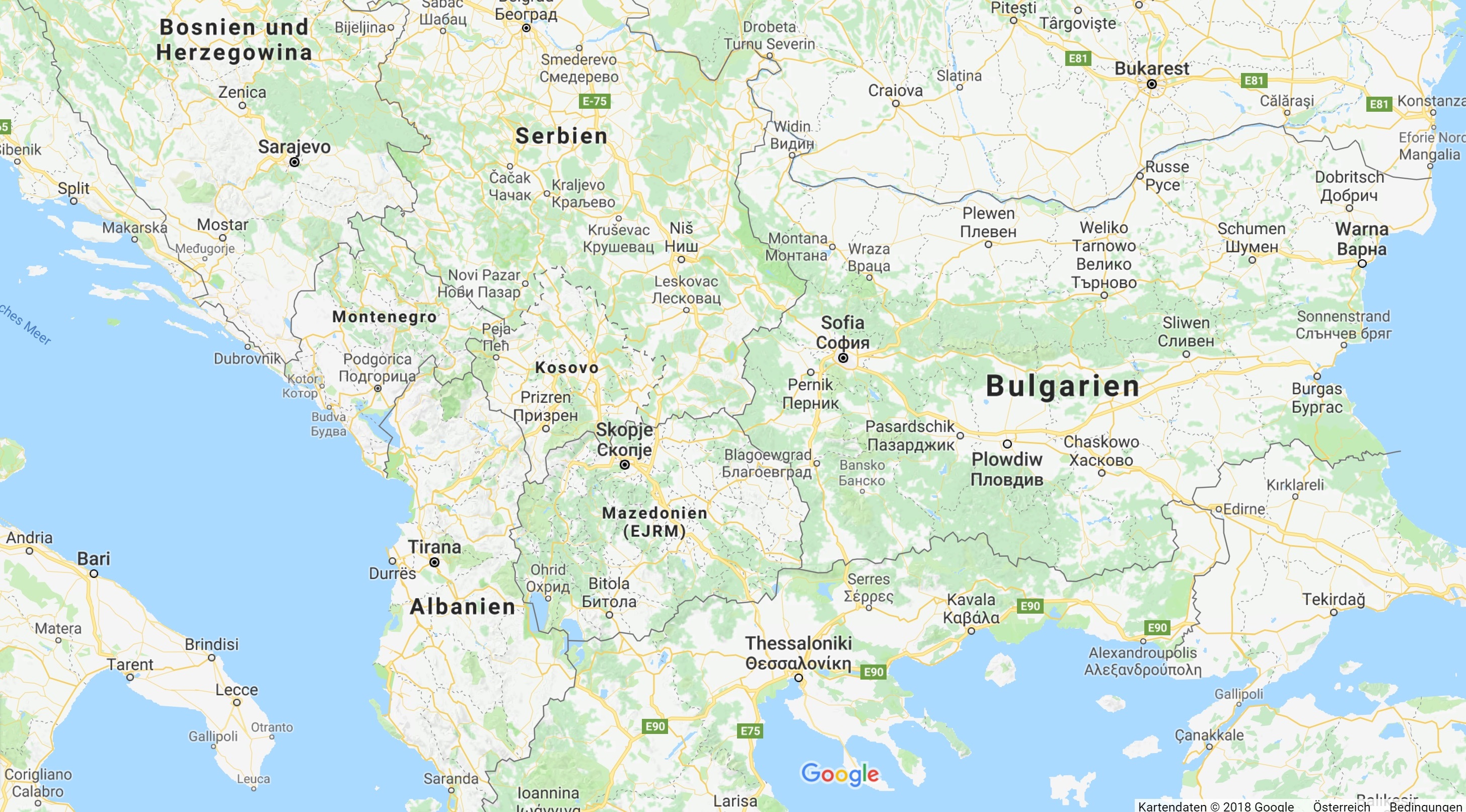 Гугл карта болгарии
